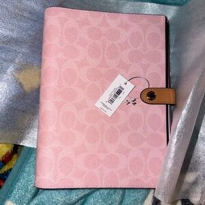 NWT coach powder pink notebook